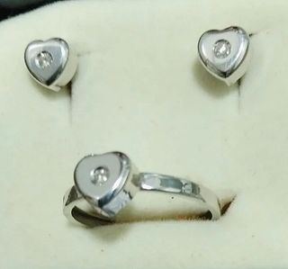Diamantes anillo y pendientes ORO y DIAMANTES 