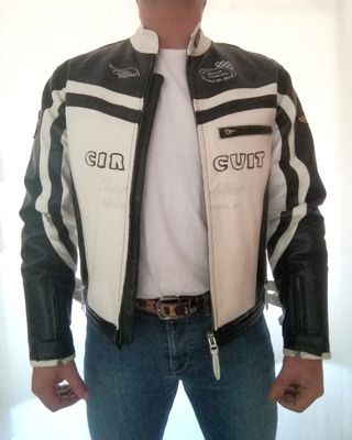 Biker motera cuero auténtico Vera Pelle L. Medidas