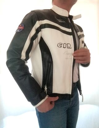 Biker motera cuero auténtico Vera Pelle L. Medidas