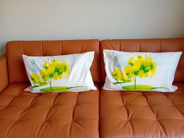 2 fodere per cuscini Ikea 40x65cm Idalinn in cotone