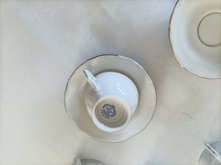 Tazzine fine porcellana Slesia caffe 1998