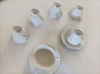 Tazzine fine porcellana Slesia caffe 1998