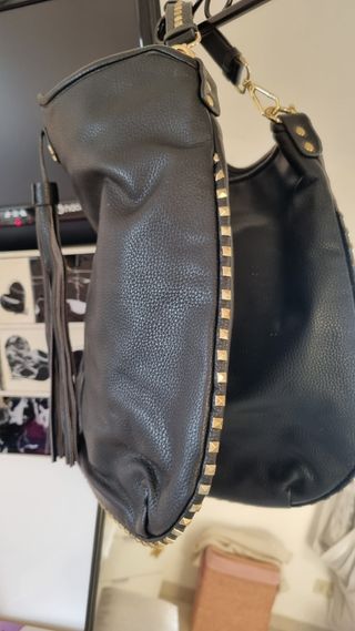 Borsa pelle nera old & new