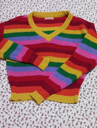 Jersey multicolor entretiempo mujer