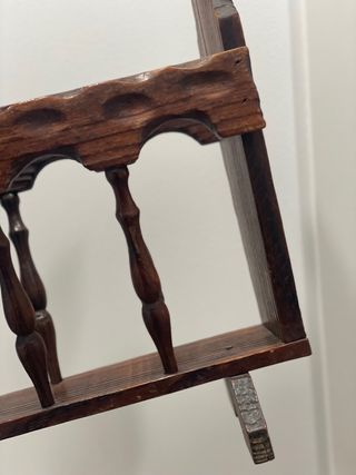 Revistero de madera antiguo vintage nuevo