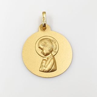 MEDALLA VIRGEN NIÑA EN ORO DE 18K