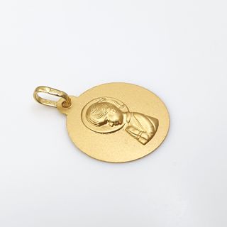 MEDALLA VIRGEN NIÑA EN ORO DE 18K