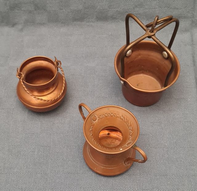 Miniature oggetti in rame vintage