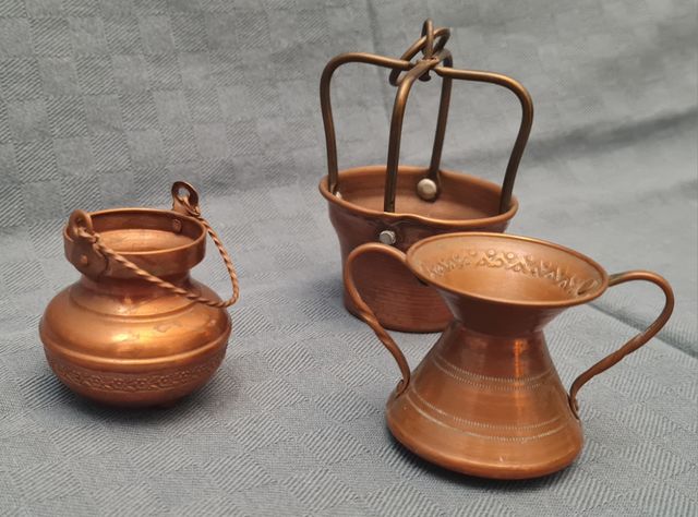 Miniature oggetti in rame vintage