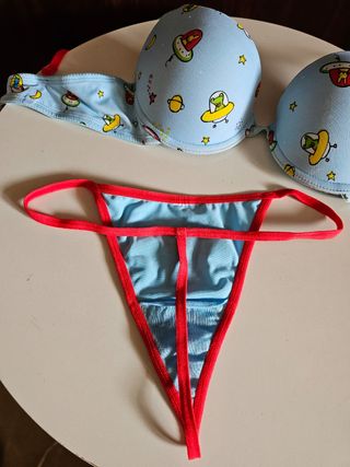 Conjunto de sujetador y braga Gisela Color