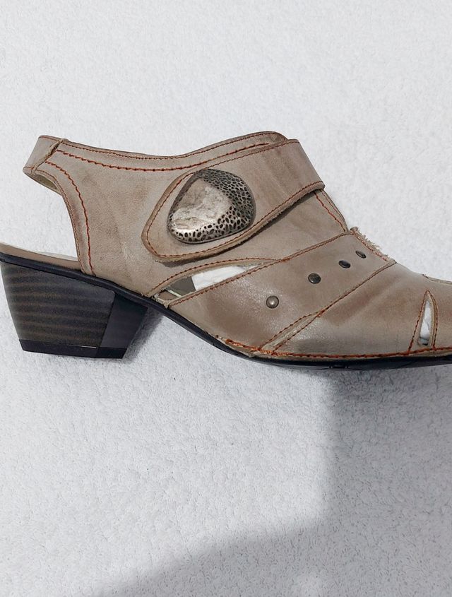 Zapatos Abiertos Tacón Bajo 39