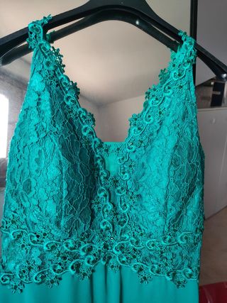 Abito vestito colore verde taglia S/M