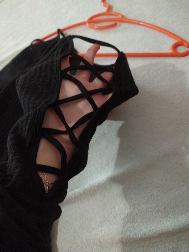 Jersey negro brazos con tiras