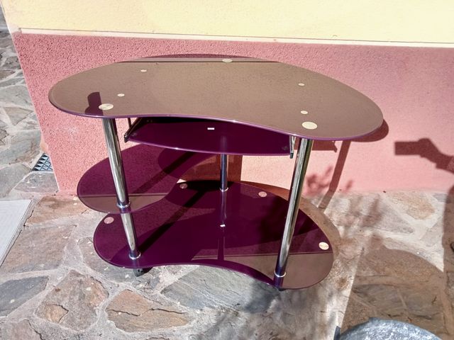 Mesa de cristal para ordenador