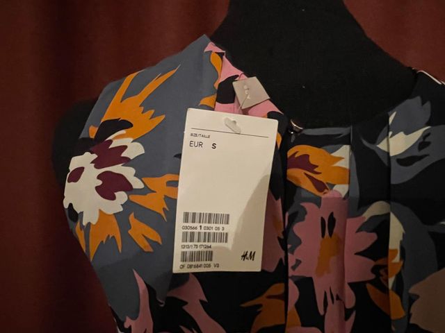 Abito H&M fantasia floreale Tg S nuovo