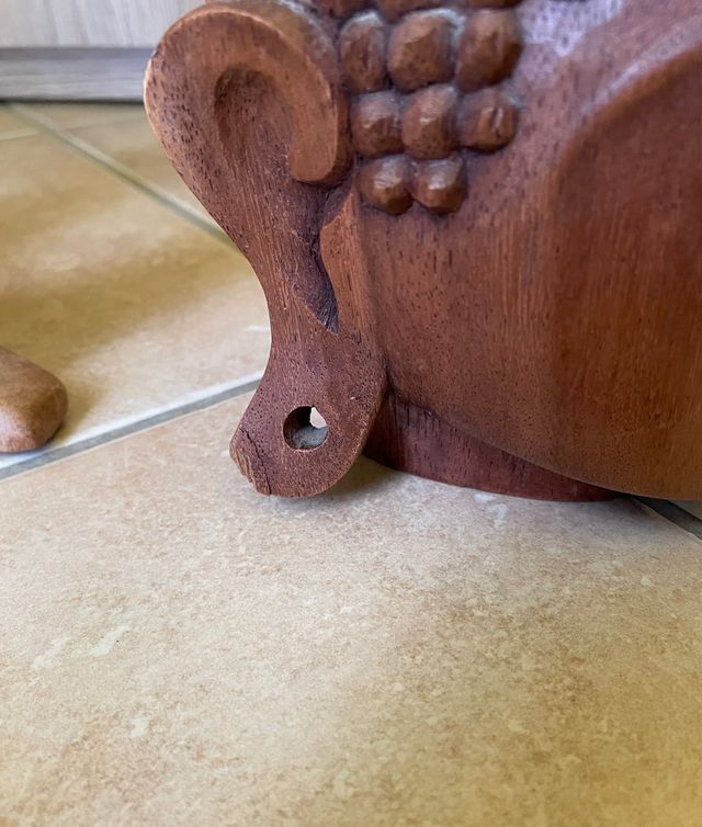 Buddha Statuetta Legno Scultura Pensatore Africano