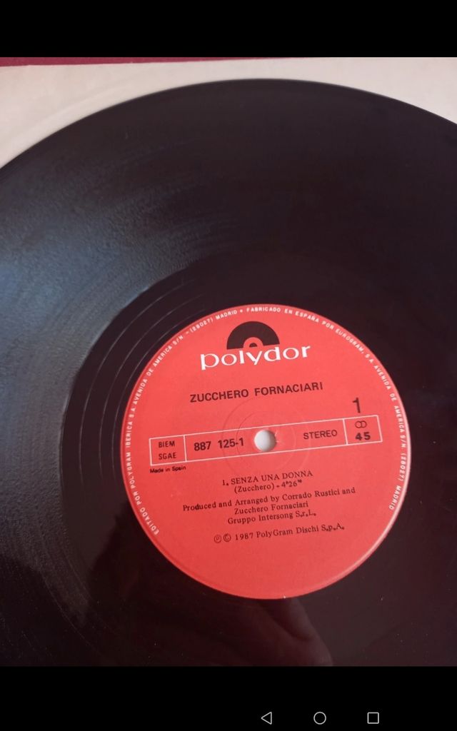 Zucchero Sugar Fornaciari - Senza Una Donna. 1987