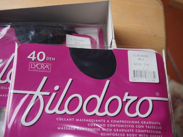 Collant filodoro 40 Den blu size 3-4