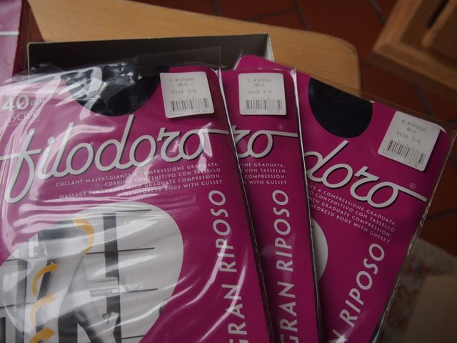 Collant filodoro 40 Den blu size 3-4