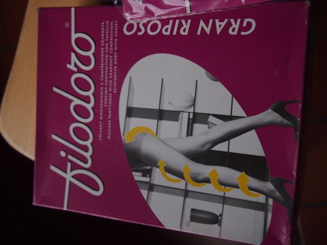 Collant filodoro 40 Den blu size 3-4