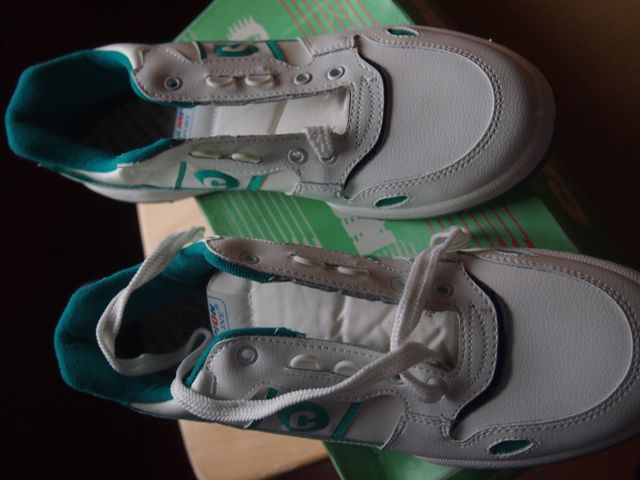 Scarpa Campion art.184/61 bianco/verde/blu numero