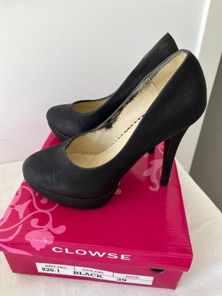 Zapato salon tacon negro 39