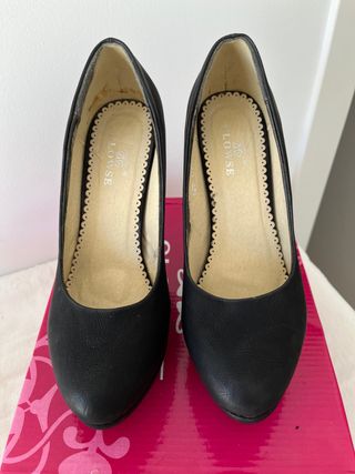 Zapato salon tacon negro 39
