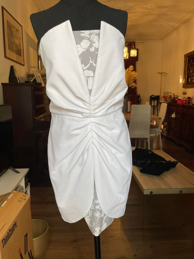 Stupendo abito bustier bianc ANA PIRES Tg 42 nuovo