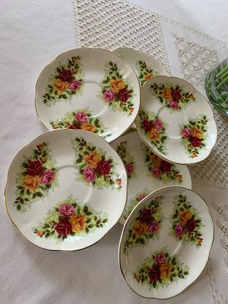 6 platitos Fine Bone China