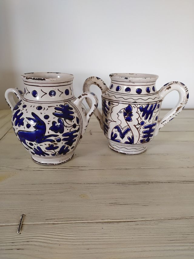 2 jarrones de cerámica