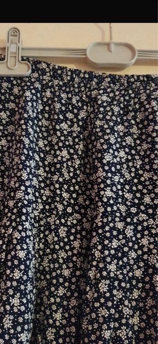 Gonna a fiorellini bianca e nera vintage