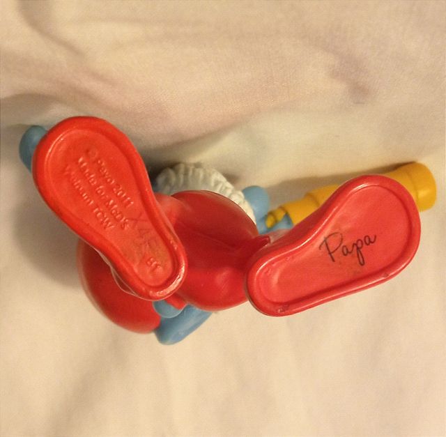 Smurf 2011 puffo papà con cannocchiale peyo