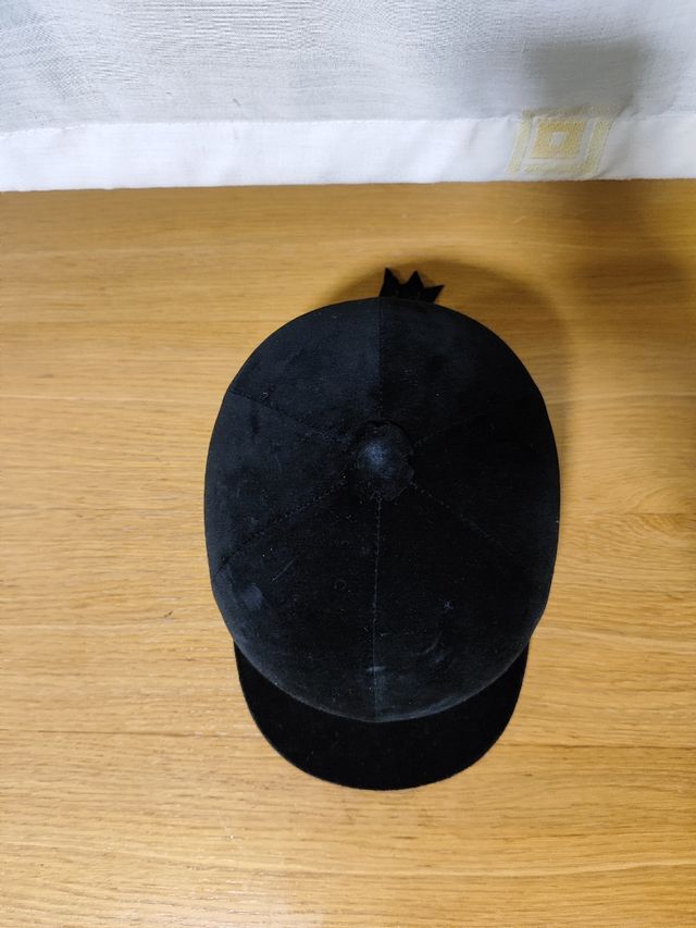 Casco para hípica terciopelo negro