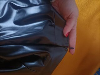 Gonna nera finta pelle falda negra cuero