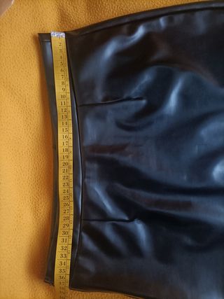 Gonna nera finta pelle falda negra cuero