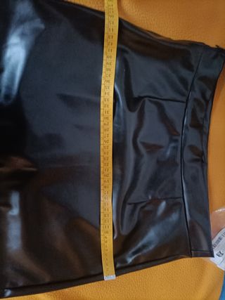 Gonna nera finta pelle falda negra cuero