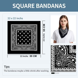 2pcs Sombrero Cowboy Pañuelo Vaquero Adulto Negro