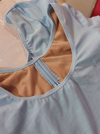 Body danza in lycra celeste