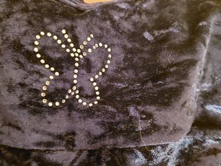 Body danza velluto blu manica lunga