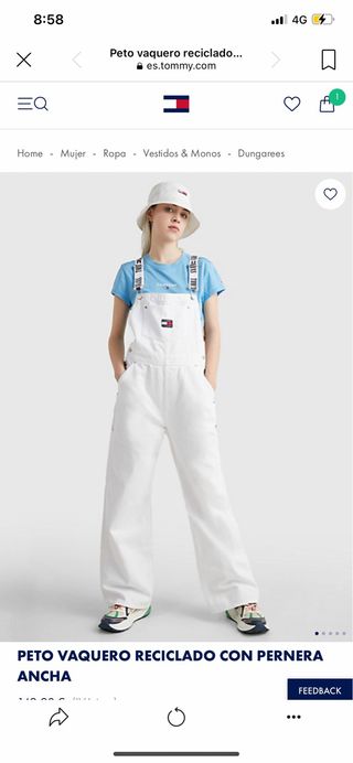 conjunto peto y camiseta tommy hilfiger