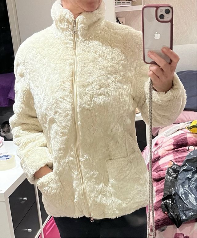 chaquete de pelo blanca