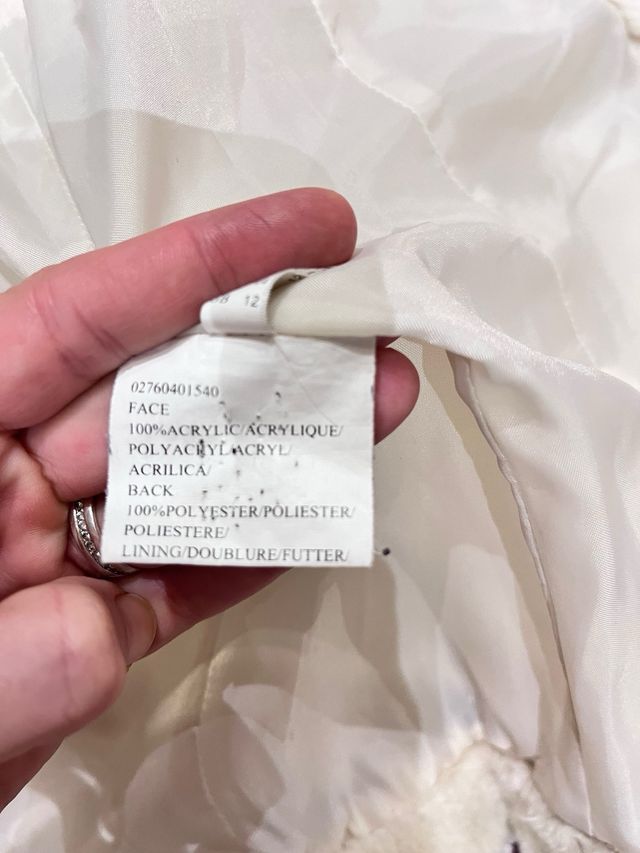 chaquete de pelo blanca