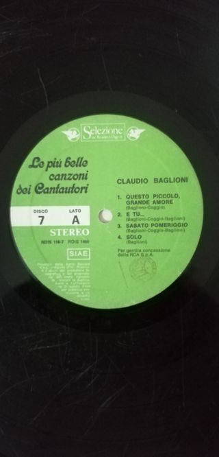Disco 33 giri cantautori