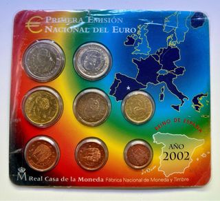 Cartera Oficial EUROS 2002 ESPAÑA . FDC 
