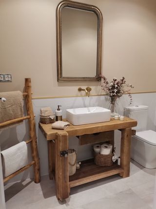 Mesa de castaño rustica