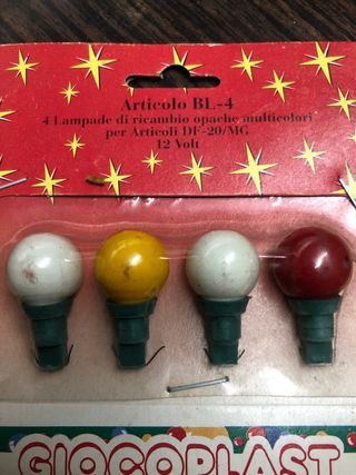 Lampadine pisellini natale 1980