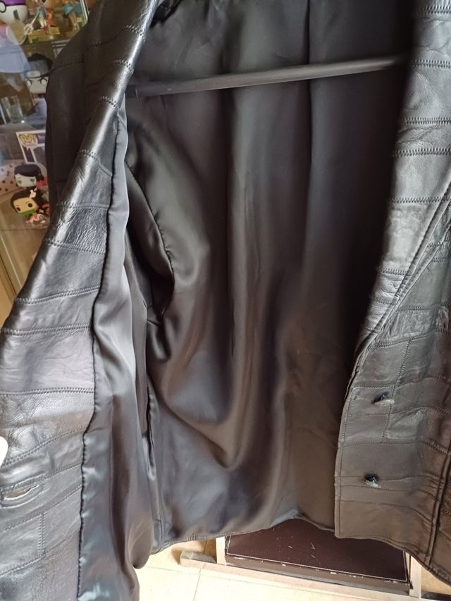 Chaquetón vintage de cuero