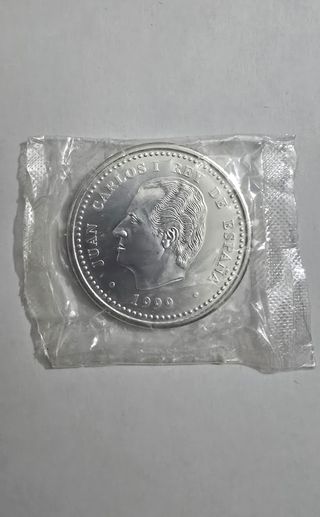 Moneda de plata de 2000 pesetas de 1999. Nueva