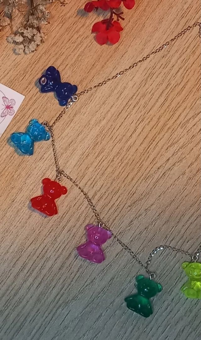 Collar de ositos resina