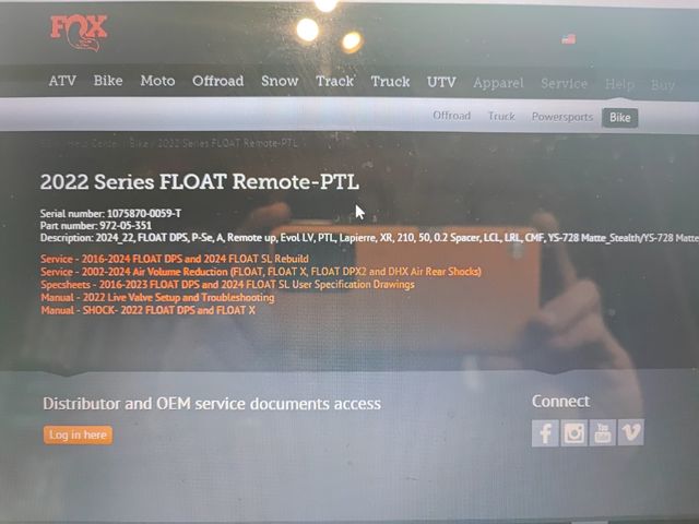 Amortiguador Fox DPS 210x50